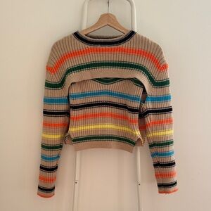 Kpop Colorful Striped Sweater Made in Korea